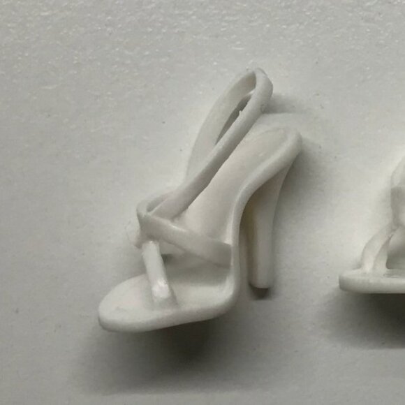 Barbie - white sandal heels - fits model muse feet - Picture 1 of 2